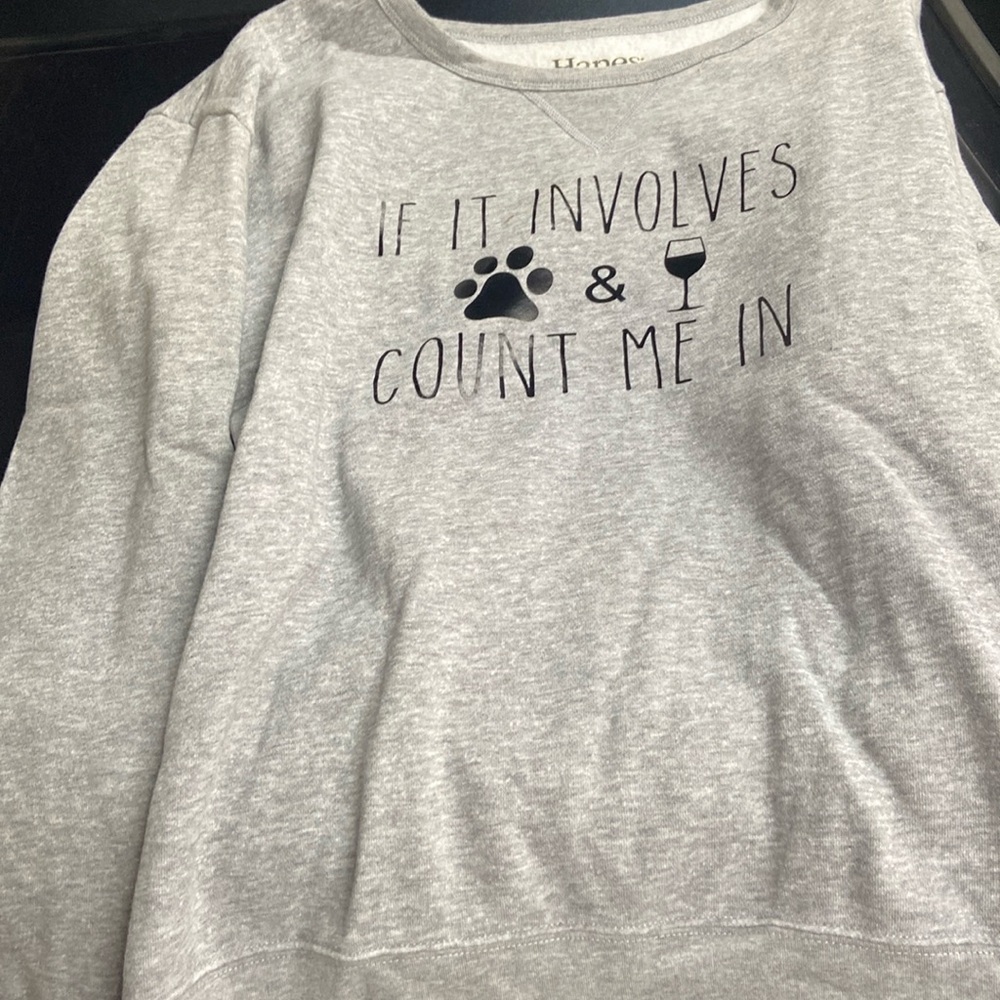 Custom wine and dog sweatshirt